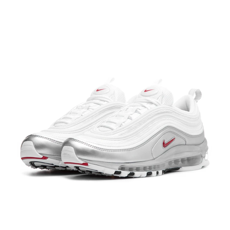 Nike Air Max 97 QS “Liquid Silver” женские кроссовки для бега Серебристые спортивные кроссовки с воздушной подушкой At5458-001-002-100 - Цвет: AT5458-100