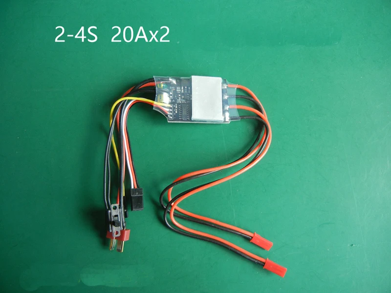 20AX2 Speed Controller Two Way Brushed ESC for RC Model Boat 380 550 775 Motors 