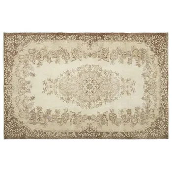 

Handmade Beige Vintage English English Area Rug 185x282 Cm-6'1''X9'3''