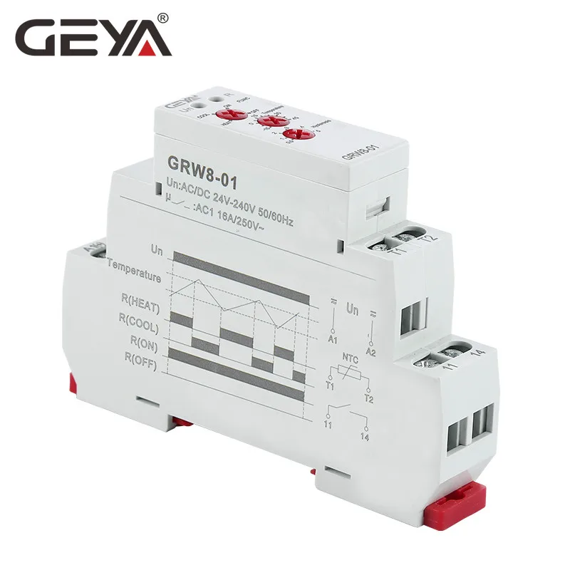 GEYA GRW8 01 регулятор температуры нагрева и охлаждения 16A AC DC 24 V 240 с