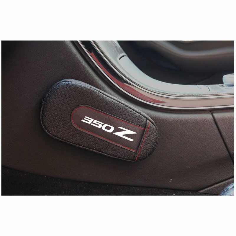 Мягкая Кожаная подушка для ног наколенники подлокотник аксессуары для салона автомобиля для Nissan 350Z - Название цвета: blackwhite