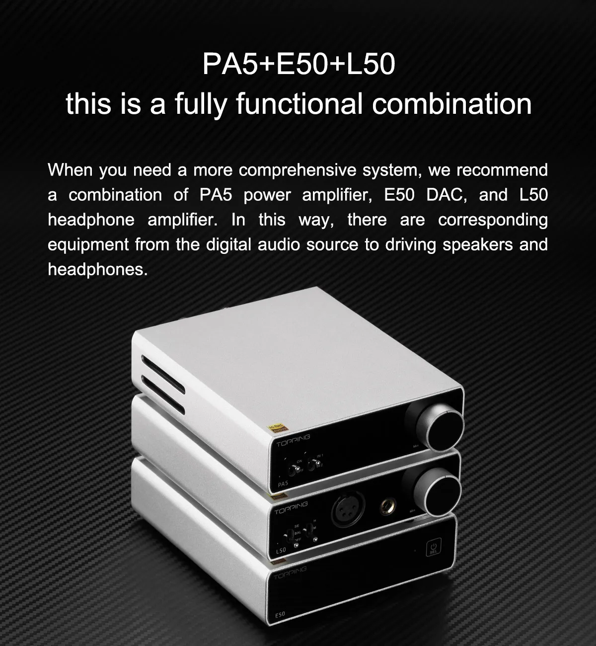 TOPPING PA5 Power Amplifier 140W*2 125W*2 Fully Balanced Amplifier Hi-Res Audio For Topping E50 L50 D10Balanced