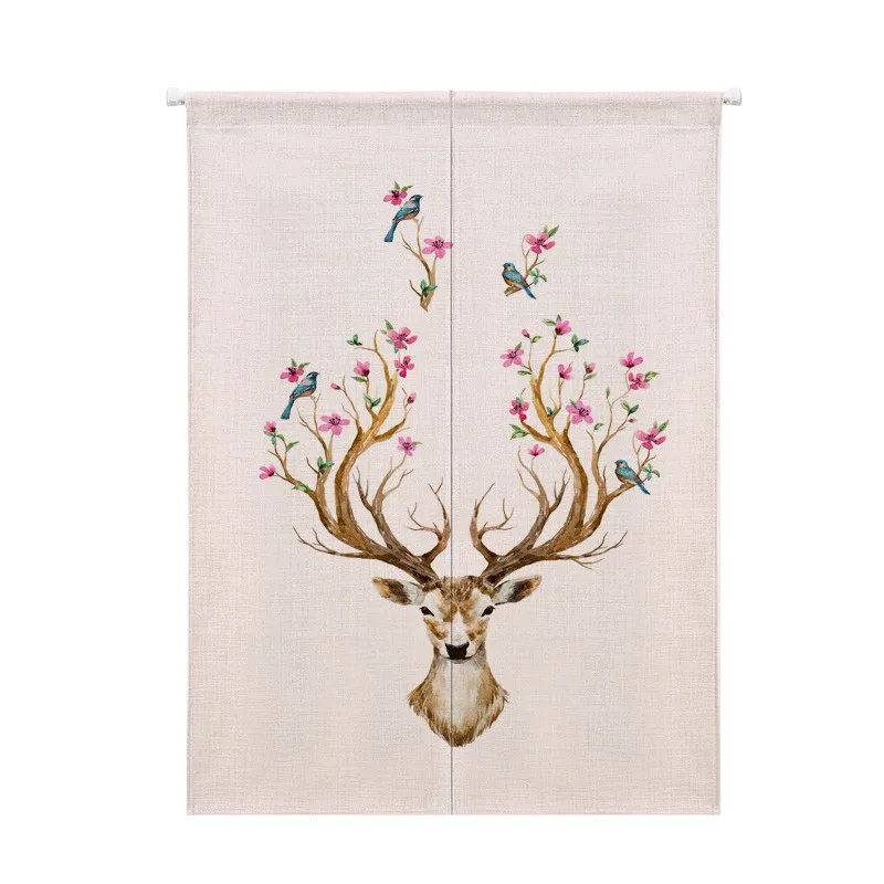 H new Nordic Style Short Curtain Brief Doorway Wall Hanging Curtain Cotton Linen Curtain for Home Kitchen Home Decor - Цвет: H