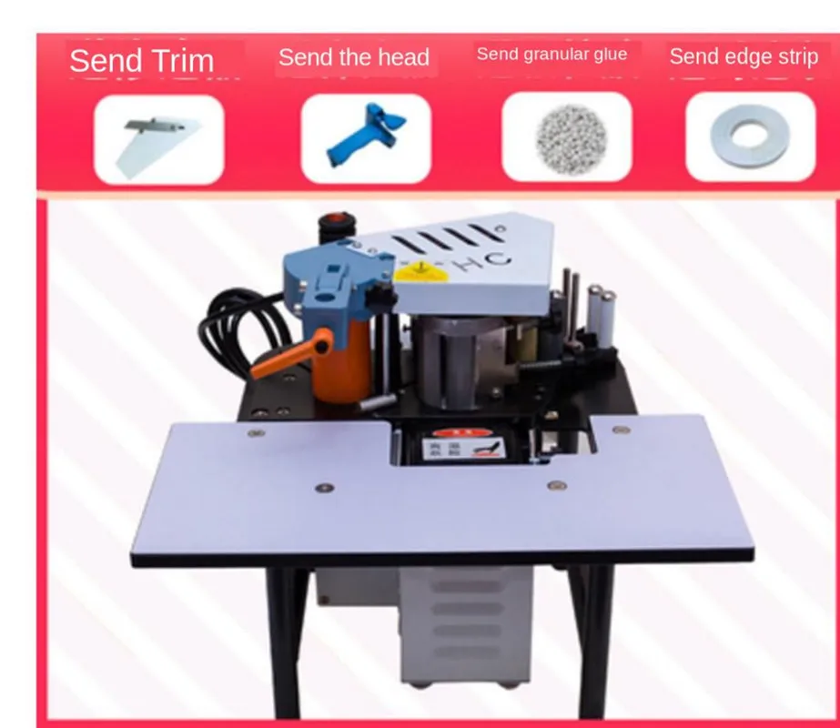 

Manual Edge Banding Machine Double Side Gluing Portable Edge Bander Woodworking Edge Banding Machine 220V 1200W