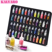 48 для маникюра коробок/партия дизайн геля для ногтей маникюр Дизайн ногтей Украшение Советы яркая круглая форма 3D блеск для ногтей макияж аксессуар «сделай сам» бледный Голд маникюр