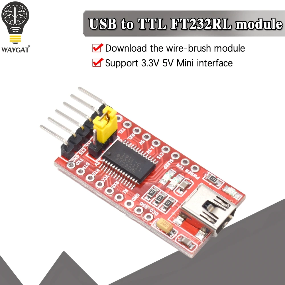 Wavgat Ft232rl Ftdi Usb 3 3v 5 5v To Ttl Serial Adapter Module For Arduino Ft232 Mini Port Buy A