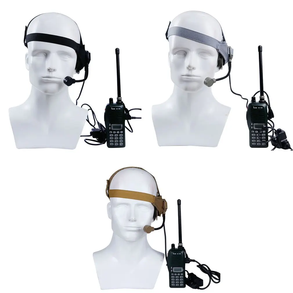 WoSport Tactical HD02 Round Edge Headset U94 Style PTT for iCom Kenwood Midland Motorola