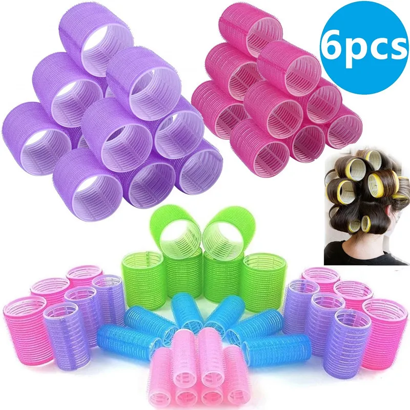6pcs/pack Hair Rollers Self Grip Hair Curlers Hair Roller Salon Hair