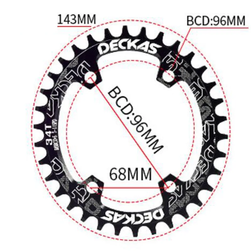 Deckas BCD96 32/34/36/38T Круглый/овальный диск MTB велосипеда передняя Звездочка для XTR/M8000/M9000