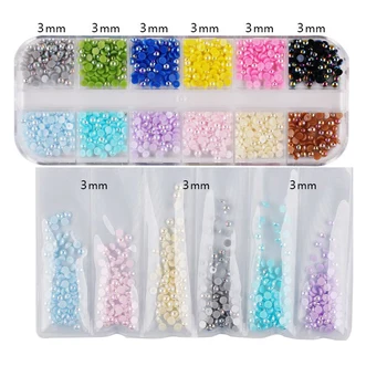 

New Alien Iridescence AB Multi-size Nail Rhinestones Clear Nail Stones Gems Pearl DIY Nail Art Decorations Rhinestone