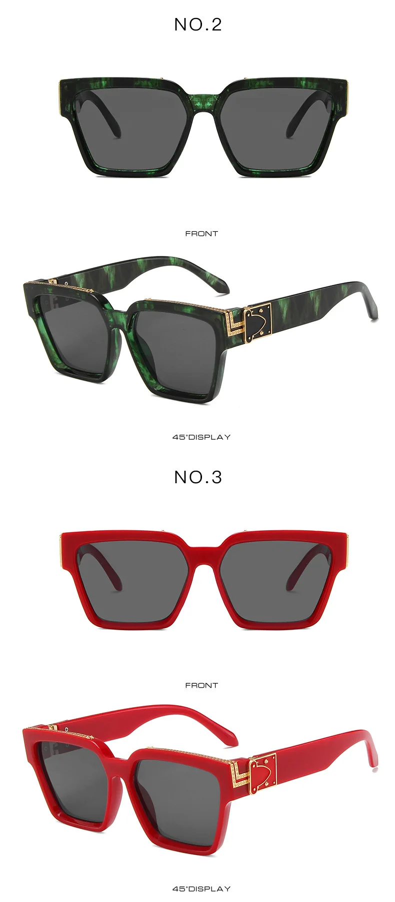 Luxury Brand Square Sunglasses Men Women Designer 2021 Trends Famous Travel Classic Vintage Men's Sun Glasses Cool Retro Shades (12)