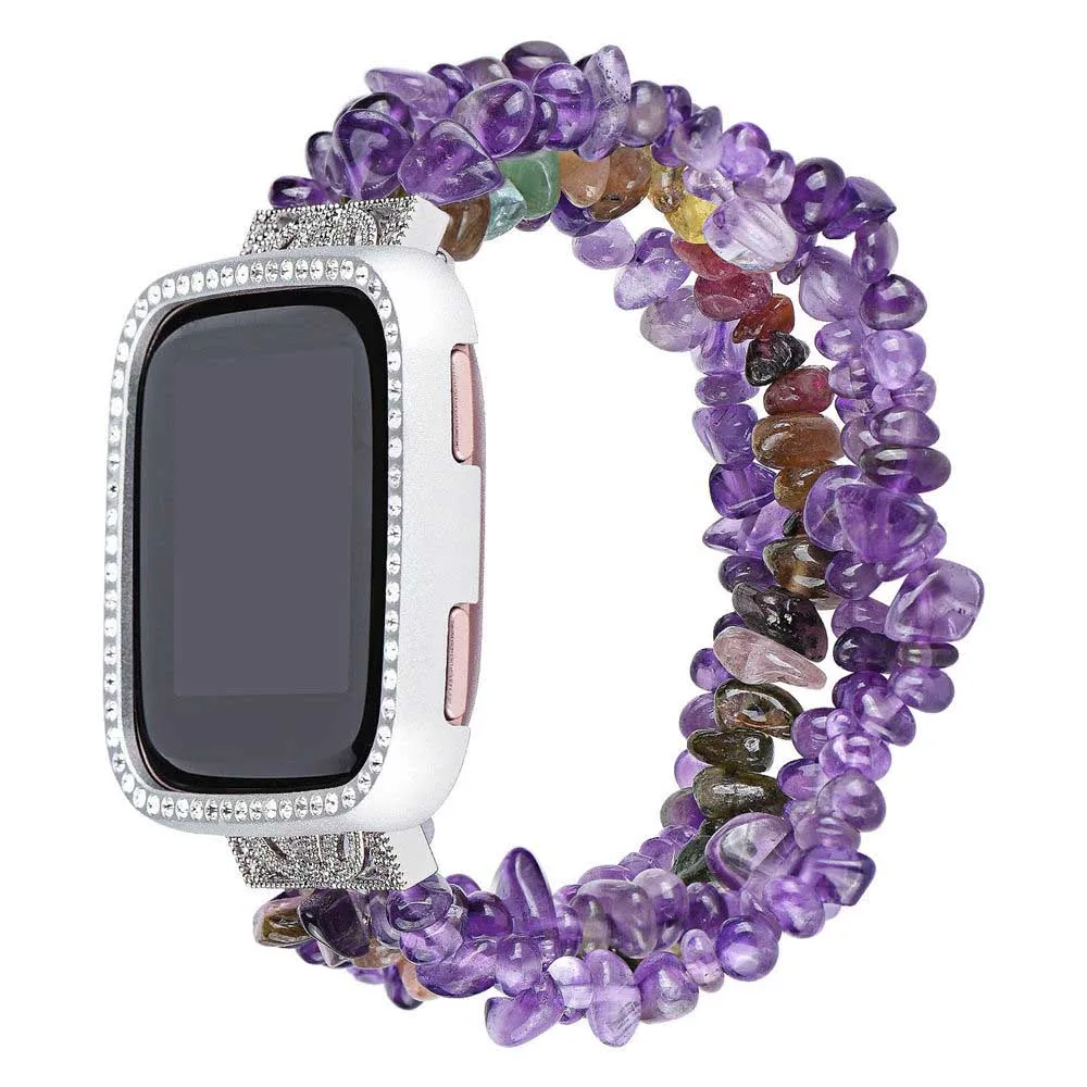 Ремешок для часов Fitbit Versa Gems часы с камнями ремешок для женщин Алмазный сменный Браслет для Fitbit Versa Смарт часы браслет