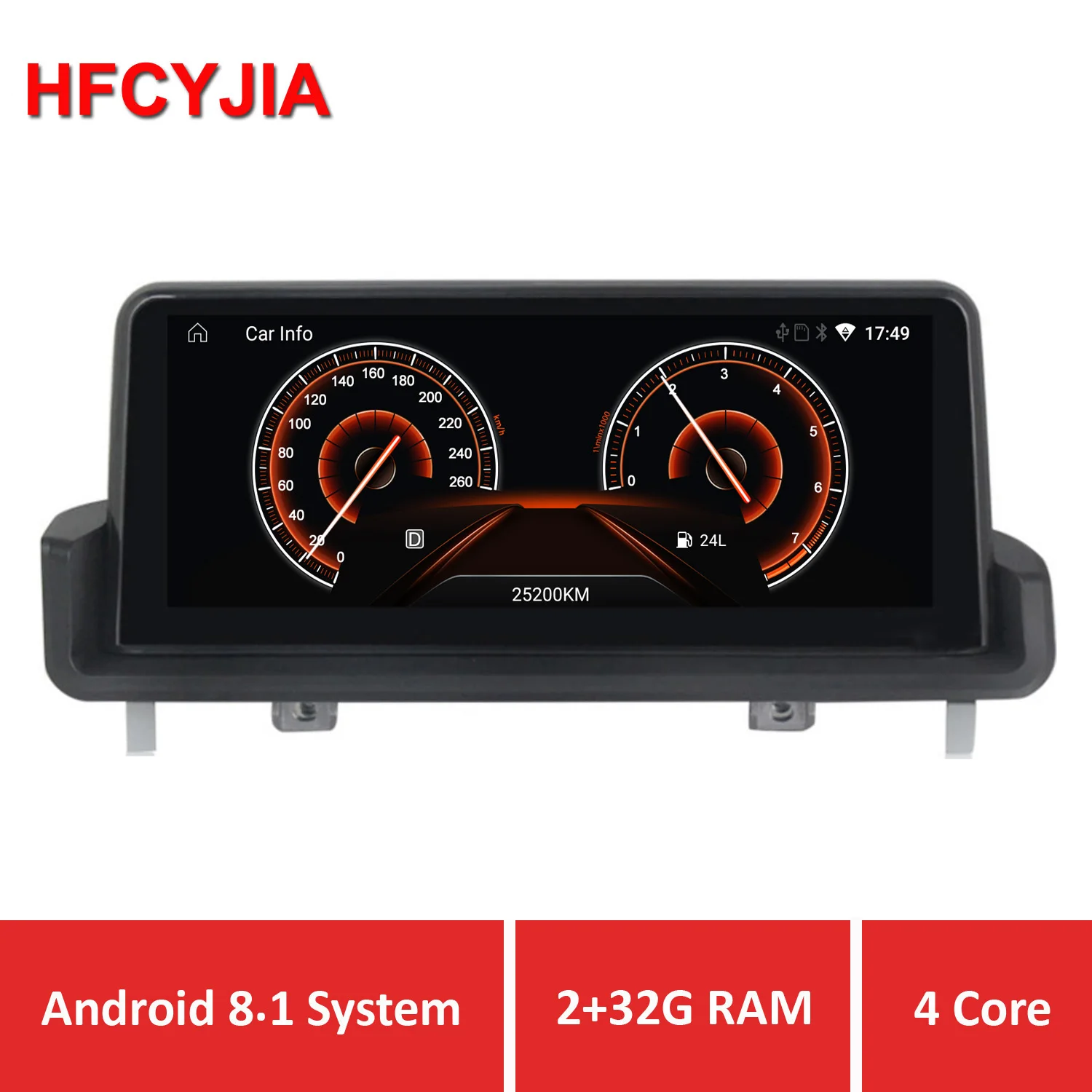 

HFCYJIA IPS Touch Screen Car Multimedia Player For BMW E90 E91 E92 E93 Android 8.1 System 2+32G RAM WIFI Google BT AUX GPS Navi
