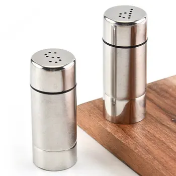 

50pcs Kitchen Gadgets Seasoning Can Pepper Shaker Multi-purpose Salt Sugar Bottle Stainless Steel NO255