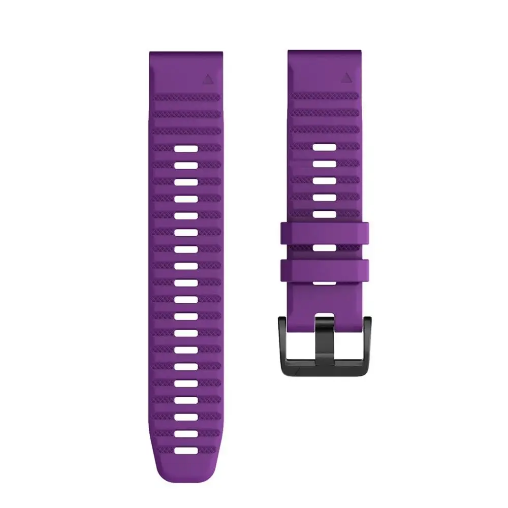 New 26mm 22mm Silicone Wrist Strap for Garmin Fenix 6X 6 Pro Band for Fenix5 5X Plus 3HR Watch Accessoris Easy fit Watchband - Цвет: Purple