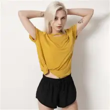 Новинка, свободный крой, повседневный спортивный женский топ с коротким рукавом, Быстросохнущий дышащий спортивный костюм для бега, женские футболки