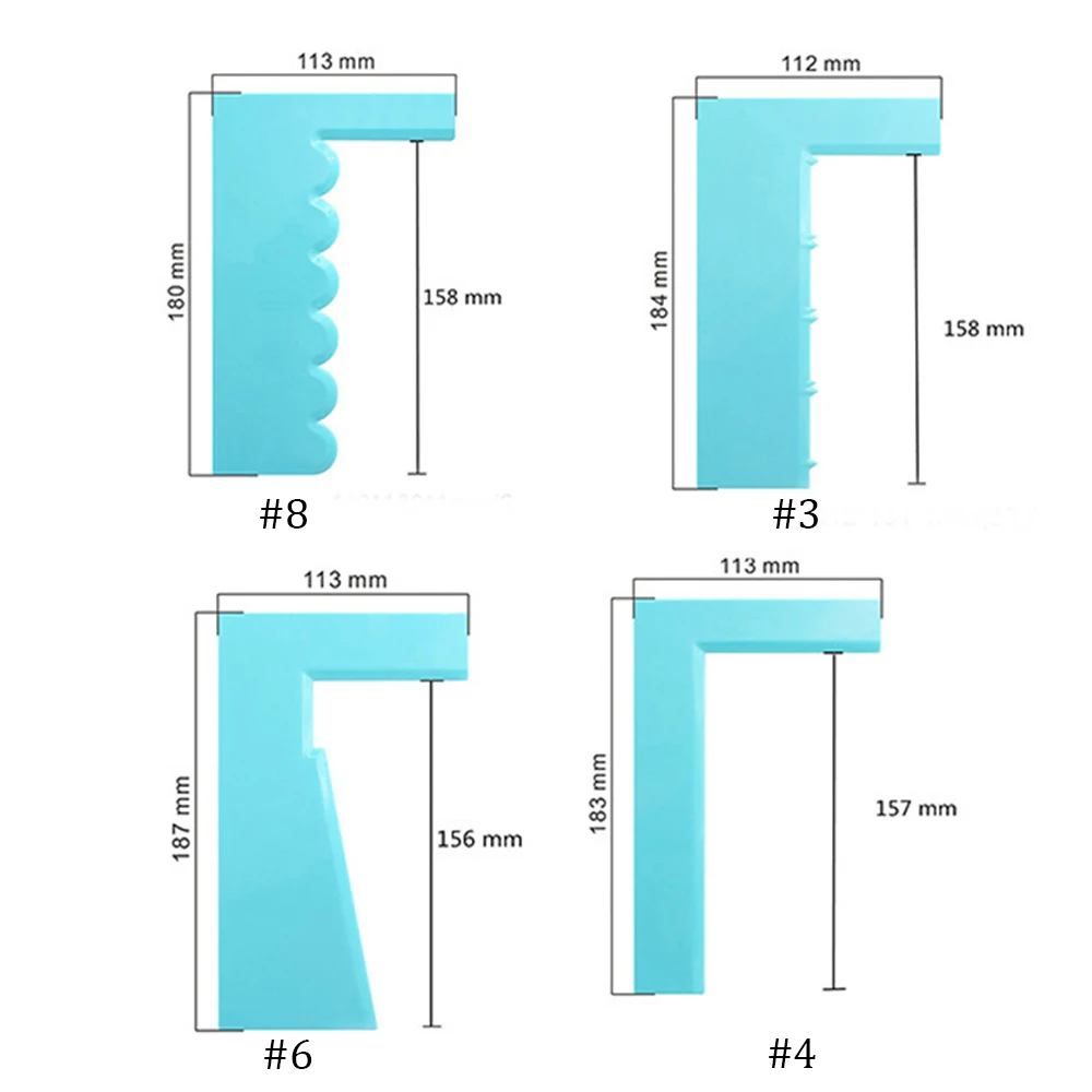 High Quality Cake Edge Side Scraper Baking Spatulas Cake Smoother Serrated Cream Scraper Reusable Cake Decoration Bake Tools