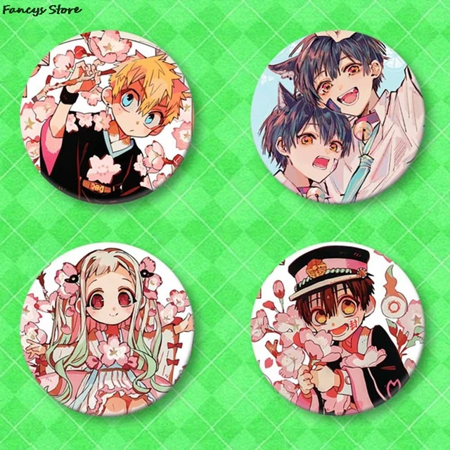 Japán Kawai Earthbound Fiú Hanako-Kun Jelvény Táska Ruhához Aranyos Ajándék Lány Ajándéktárgyak Könyvesbolti Kávézó Bross Pin Nőknek - Image 5