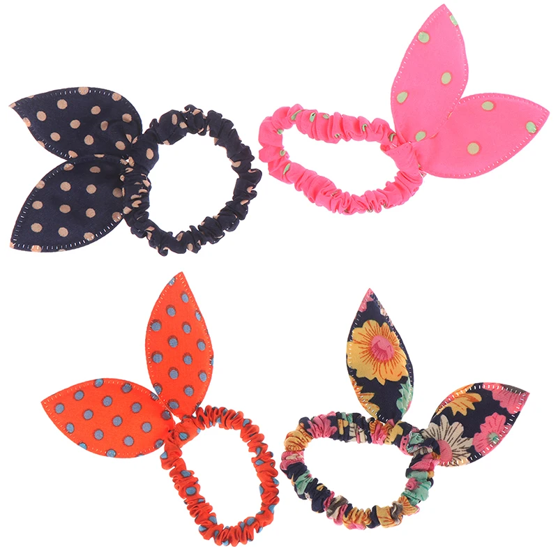 

New Fashion Girls Hair Band Mix Styles Polka Dot Bowknot Rabbit Ears Elastic Hair Rope Ponytail Holder for Girl Baby Headwear