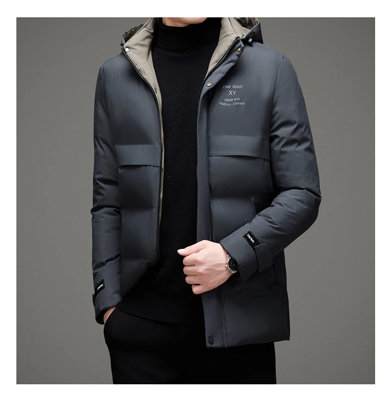 New Warm Casual Men Parka Winter Jacket Cotton Padded Hooded Windbreaker Thick Outdoor Coats Men Clothing J746 lightweight parka