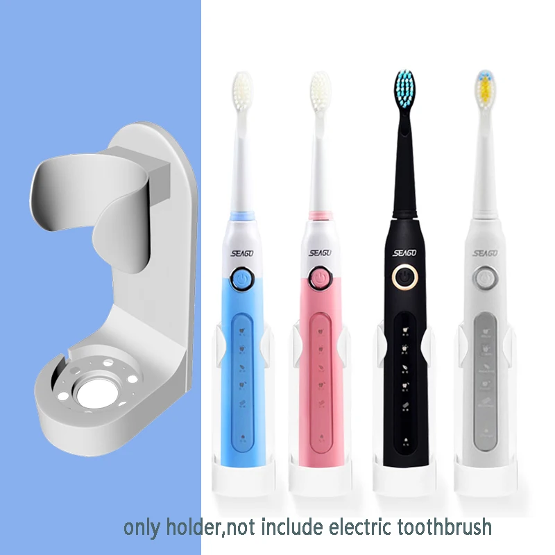 Electric Toothbrush Holder Stand Detachable Wall Mounted Bathroom Counter Stand with Sticker for 90% Electric Tooth Brushes Electric Toothbrush Holder Stand Detachable Wall Mounted Bathroom Counter Stand with Sticker for 90% Electric Tooth Brushes
