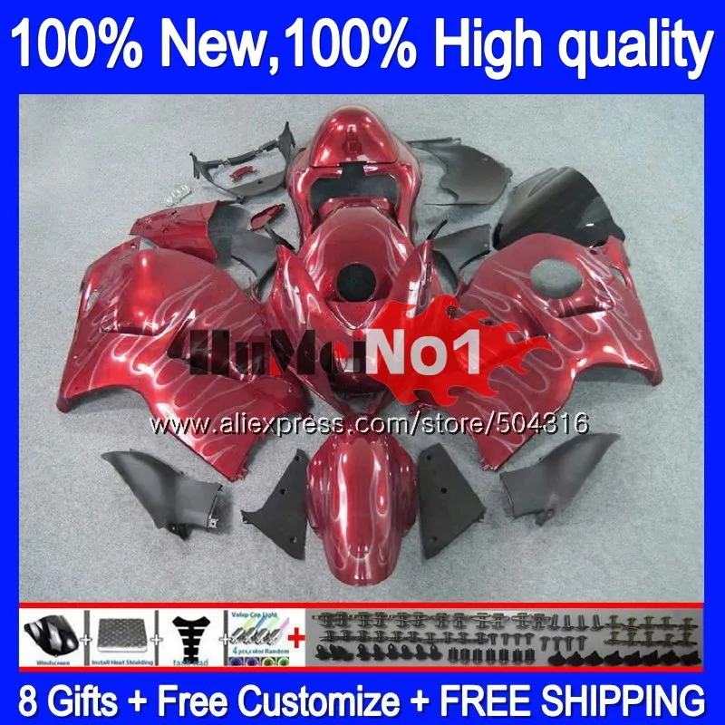 GSXR-1300 для SUZUKI Hayabusa GSXR 1300 Красный серебристый 28MC. 108 GSXR1300 2002 2003 2004 2005 2006 2007 96 02 03 04 05 06 07 обтекатель
