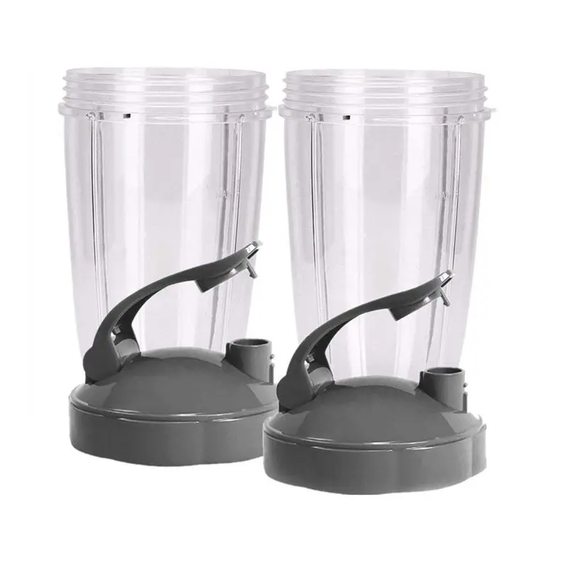

24-Ounce Cups with Flip Top To-Go Lid (Pack of 2) Nutri Replacement Parts & Accessories Fits Nutri 600w and Pro 900w Blender