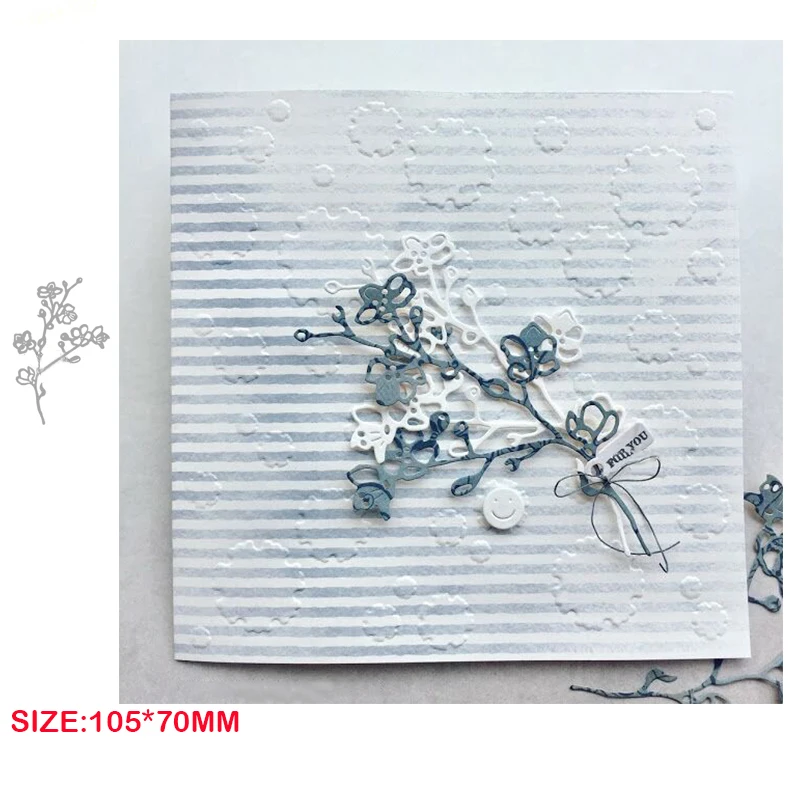 

New Metal Tree Branch Leaf Stems Cutting Dies For 2021 Scrapbook Decor Embossing Paper Template Greeting Card Making Stencils