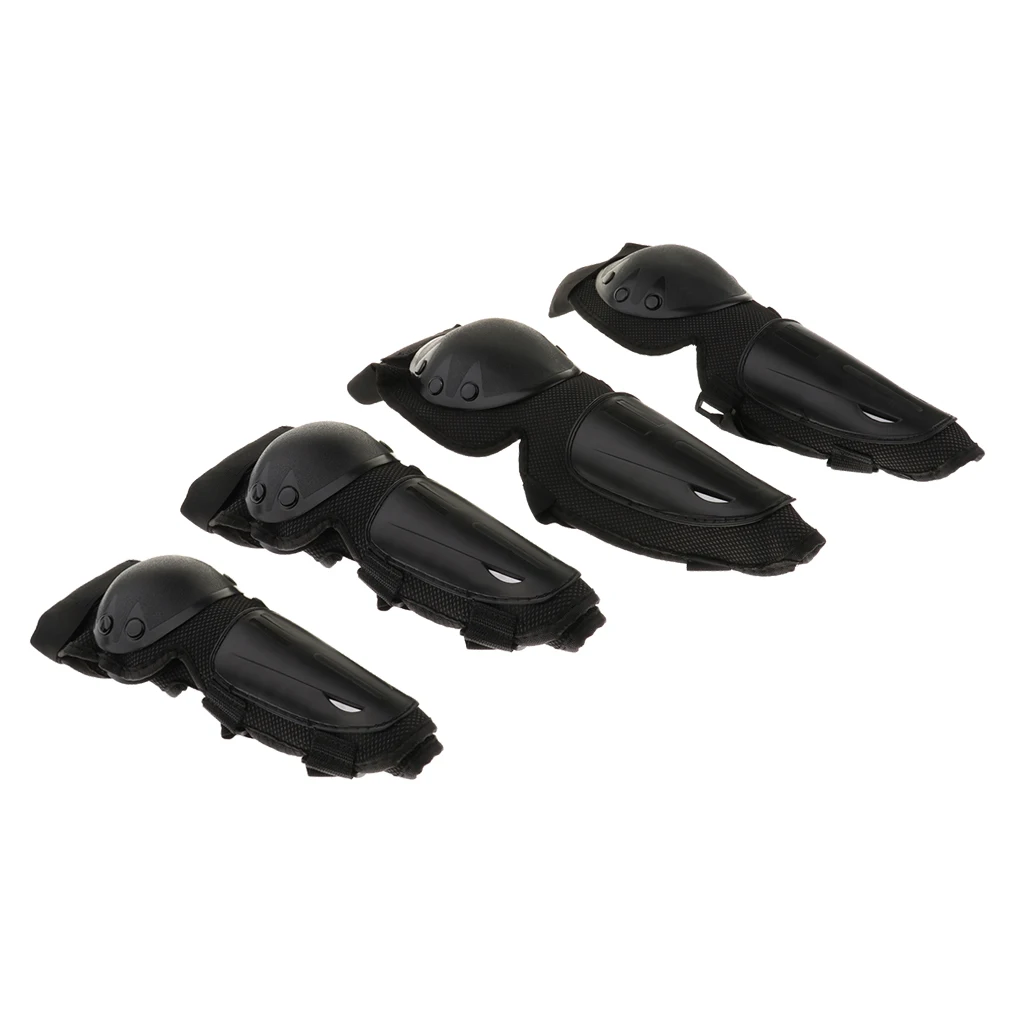 4pcs Motorcycle MTB Motocross Elbow Knee Shin Guard Pads Brace Protection