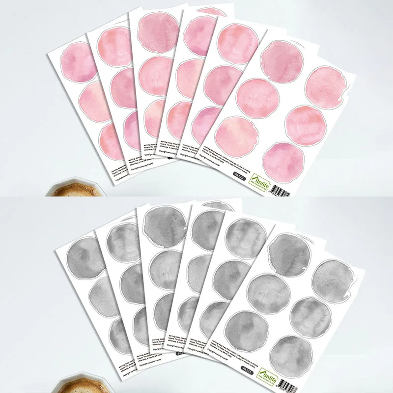 Wall-Sticker Decor Room-Decals Watercolor Dots 6-Sheet Baby Home Bedroom Children Removable