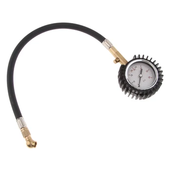 

Car Auto Motorcycle Tire Tyre Pressure 70mm Dial Gauge 0-60 PSI with Long Hose