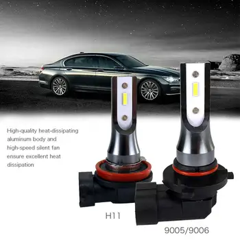 

2PCS Car Foglight LED Lamp 10-16V Yellow White Light Highlight Power Built-In Decoding IC IP67 Waterproof For H8/H11 9005/9006