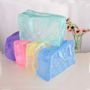 

Lightweight PVC Cosmetic bag Transparent Travel Organizer Clear Beautician Cosmetic Bag Make Up Washing Box Beauty Case Toiletry
