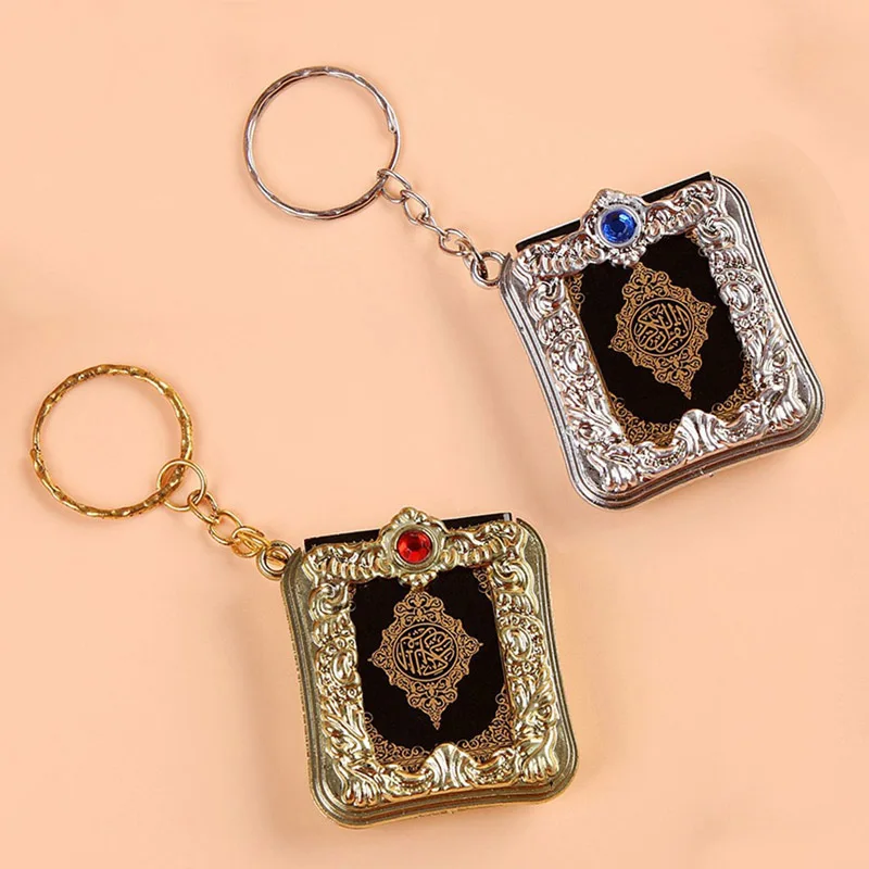

Ark Quran Book Can Read Keychain Muslim 1PC Islamic Real Paper Popular Religious Key Chain High Quality Mini Pendant Key Ring