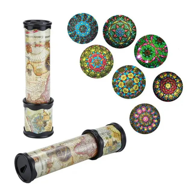 Large Scalable Rotating Kaleidoscopes Extended Rotation Adjustable Fancy Colored World Baby Toy Children Autism Kid Toy 6