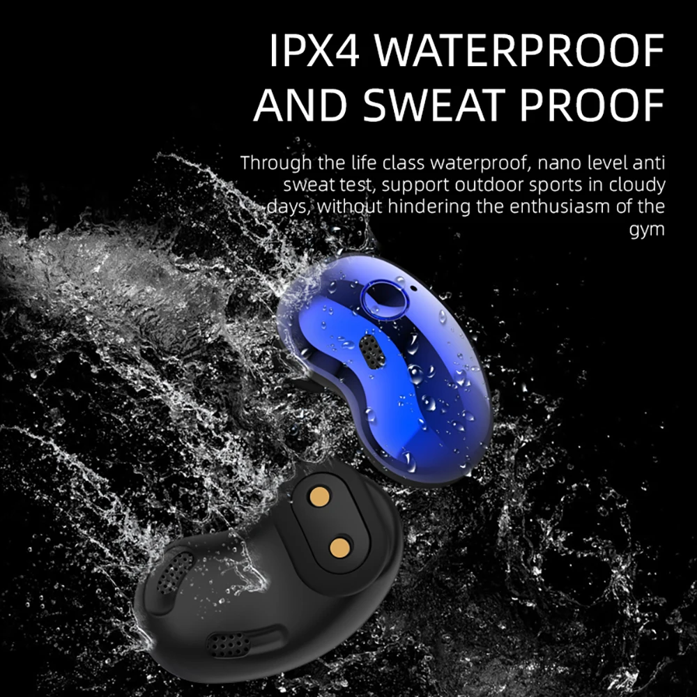 New Mini Bluetooth Headset Wireless Bluetooth TWS 5 1 Headset 9D Stereo Clock Display Microphone LED Color Screen Display