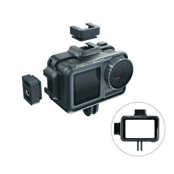 

PGYTECH OSMO Action Camera Cage Shell Housing Case Sports Camera Mount Holder Protective Frame for DJI Osmo action Adapter Cover