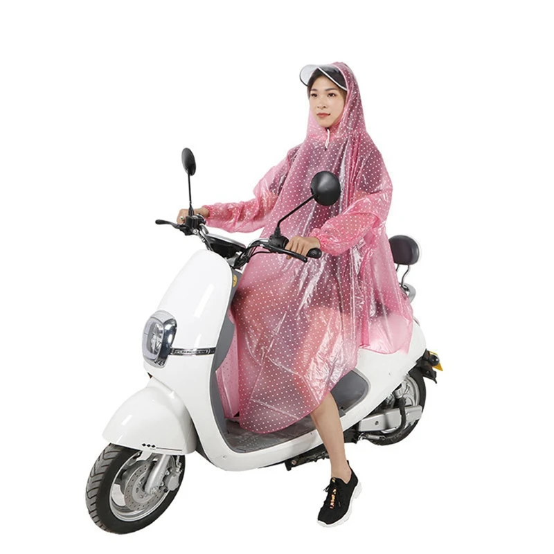 Мотоциклетный дождевик водонепроницаемый пончо моторный цикл дождевик женский высококачественный дождевик - Цвет: PK