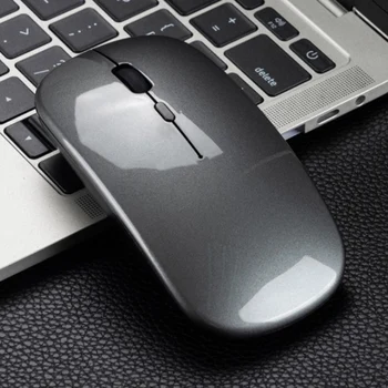 

Mouse Wireless 2.4G Dual-mode Bluetooth 5.0 Mouse Click Silence Ultra-thin Notebook Desktop Office Mice Rechargeable