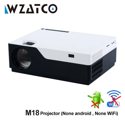 None Android OS WZATCO 1920x1080P Android 9,0 wifi поддержка AC3 4K 200 дюймов Full HD 1080P светодиодный проектор видео проектор для домашнего кинотеатра 5500 люмен - Цвет: None Android OS