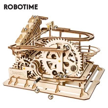 Robotime – ROKR Puzzle 3D en bois pour enfants, jeu de construction de blocs de billes, roue à eau, modèle de dessous de verre, jouets pour enfants, LG501