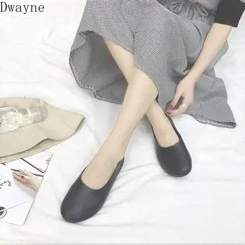 

2019 spring and autumn new single shoes retro simple round head wild women's shoes shallow mouth a pedal shoes women