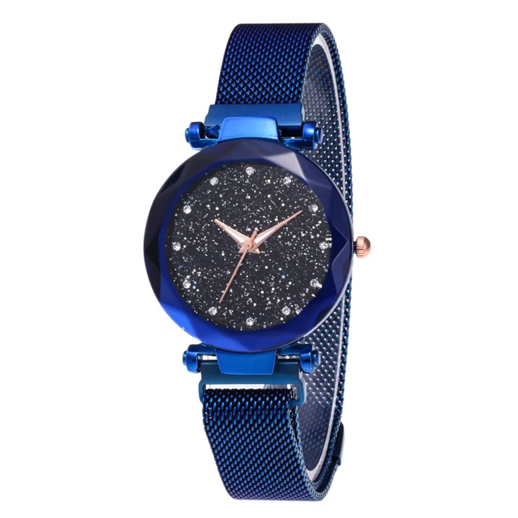 Luxury Starry Sky Women Watches Magnetic Mesh Band Watches Rhinestones Quartz Female Business Wristwatch - Цвет: 3