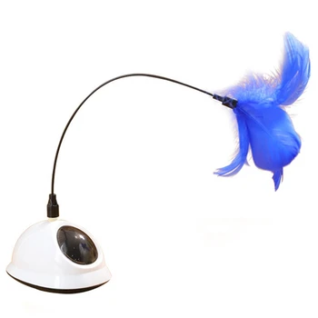 

Fun Electric Laser Interactive Pet Cat Toy Automatic Rotating Feather Teasing