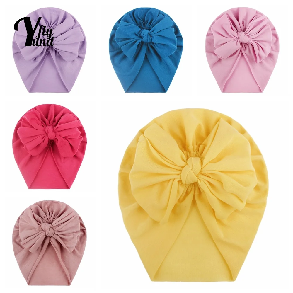

Мягкая удобная детская шапка-тюрбан Yundfly размером 18*17 см с бантом для маленьких девочек, головной убор для новорожденных, реквизит для детской фотосъемки