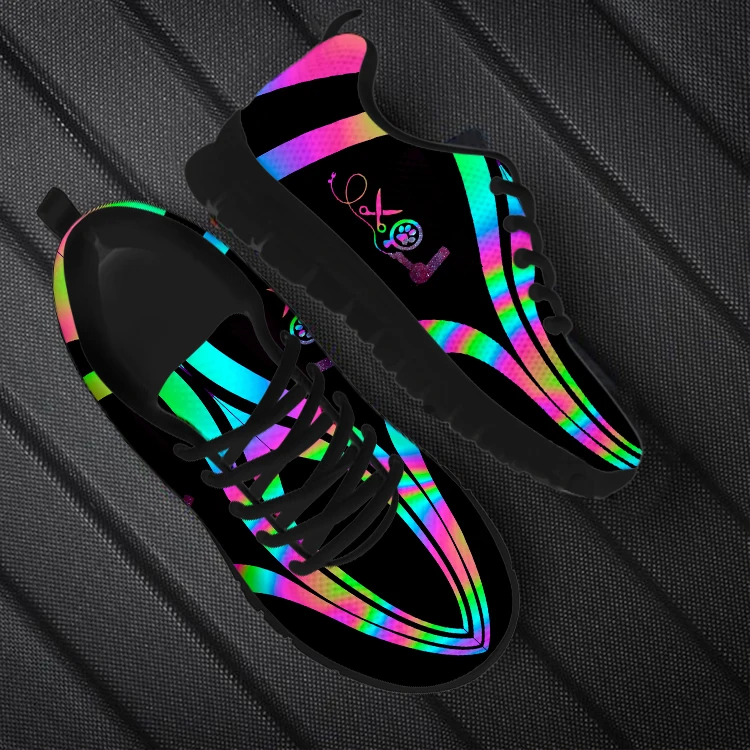 FORUDESIGNS/женские туфли на плоской подошве с рисунком собаки Модная дизайнерская