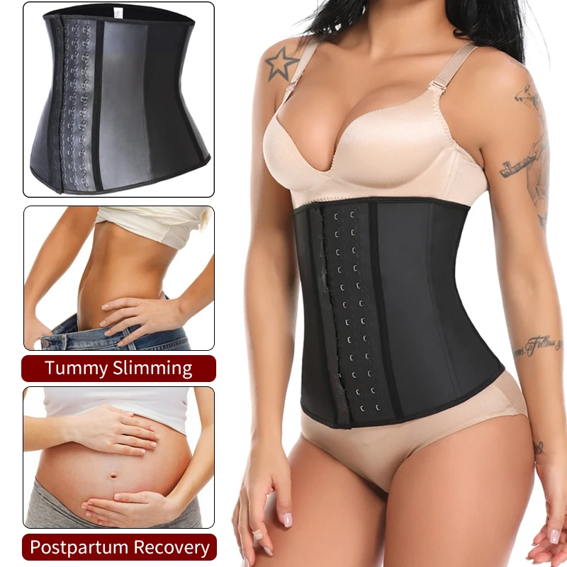 

Latex Waist Trainer Weight Loss Body Shaper Woman Shapewear Tummy Control Slimming Sheath Modeling Belt Girdle Trimmer Corset
