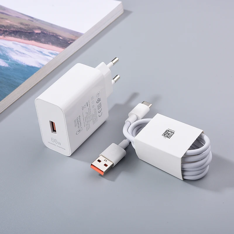 65 watt charger Original Huawei P50 Pro 66W EU Charger 6A SuperCharge USB Type C Cable For Huawei Mate 50 40 Pro X2 30 40 P40 P50 pro Honor 10i usb car charge