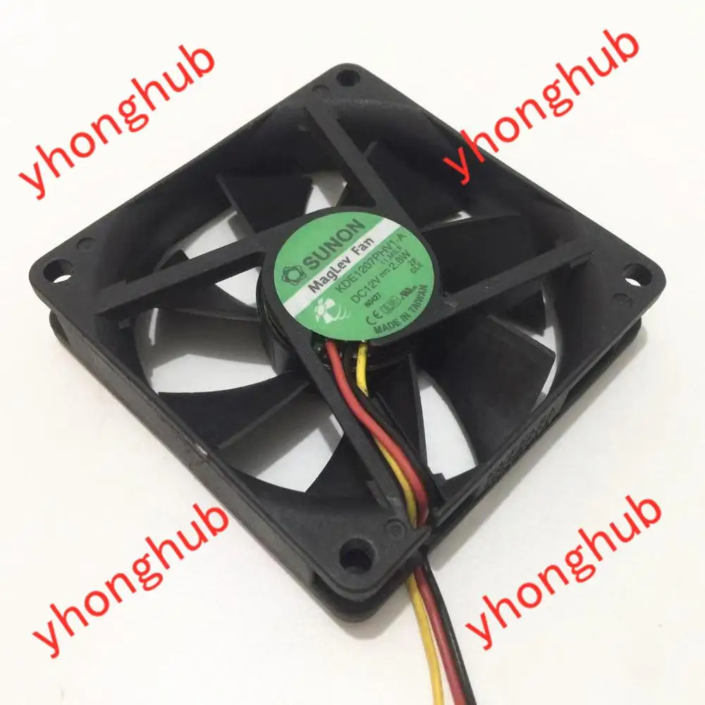 SUNON KDE1207PHV1-A 11.MS. F ac/DC 12V 2 8 W 3-провод 70x70x15 мм Сервер вентилятор охлаждения |