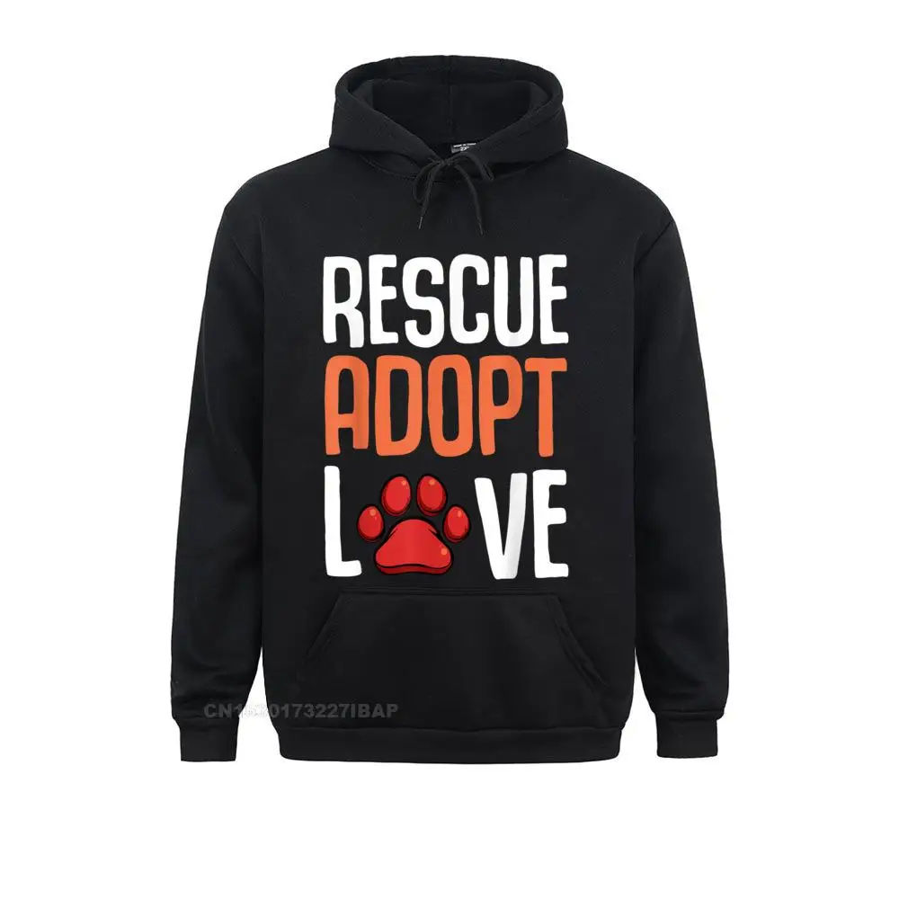 

Rescue Adopt Love Cute Paw Print Dog Pet Animal Lover Funny Latest Mens Sweatshirts Unique Hoodies Printed Thanksgiving Day